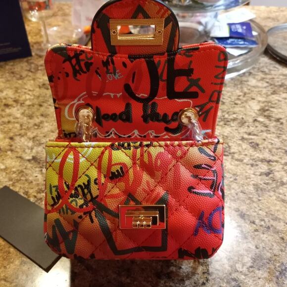 LE MIEL VEGAN PETA-APPROVED CROSS BODY HANDBAG Red - Picture 11 of 16